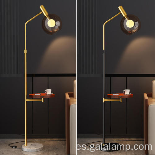 Lámpara de pie de cristal de lujo moderna